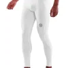 SKINS Compression Series 1 Active Long Tights In White -Coats Sales Store 955081360 1 1 720x928