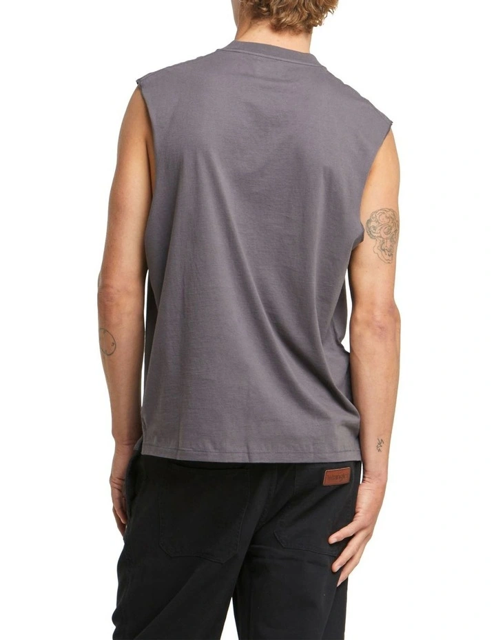 Wrangler Aloha Muscle Tee In Slate 4 Wrangler Aloha Muscle Tee In Slate - Image 2