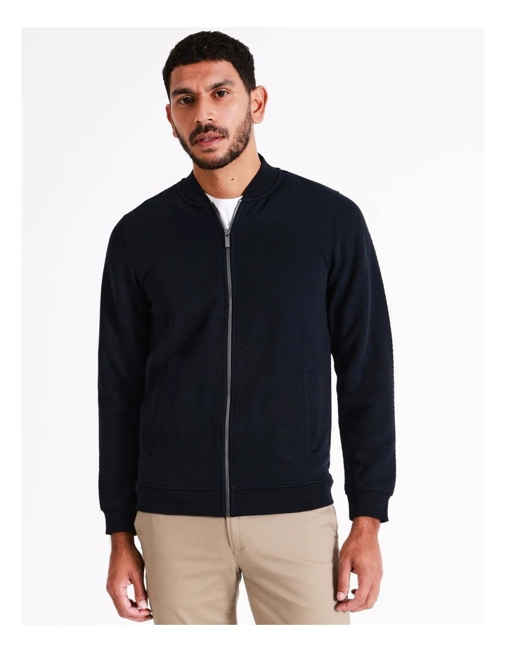 Blaq Jasper Zip Through Sweat In Navy 4 Blaq Jasper Zip Through Sweat In Navy - Image 2