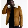 Blaq Asher Sueded Aviator Jacket In Brown -Coats Sales Store 956583550 1 720x928