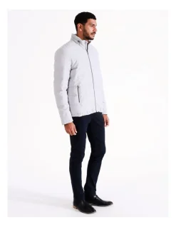 Blaq Hunter Hooded Puffer Jacket In Grey -Coats Sales Store 956584630 3 720x928