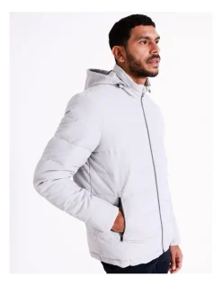 Blaq Hunter Hooded Puffer Jacket In Grey -Coats Sales Store 956584630 4 720x928