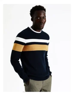 Blaq Hugo Engineered Stripe Knit In Beige -Coats Sales Store 956606860 5 720x928