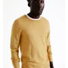 Blaq Australian Merino Crew Neck Knit In Beige