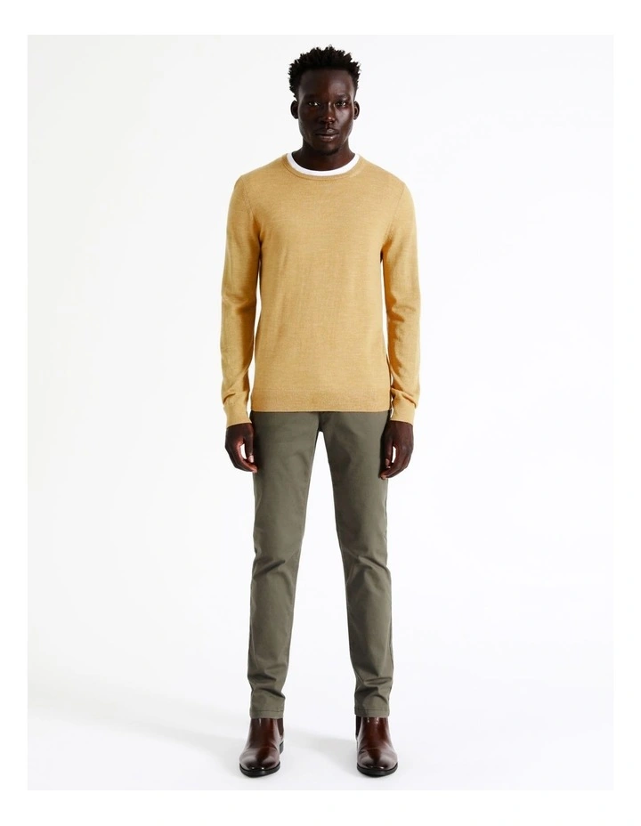 Blaq Australian Merino Crew Neck Knit In Beige 6 Blaq Australian Merino Crew Neck Knit In Beige - Image 4
