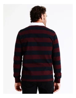 Reserve Clyde Stripe Rugby Top In Red -Coats Sales Store 956984050 6 720x928
