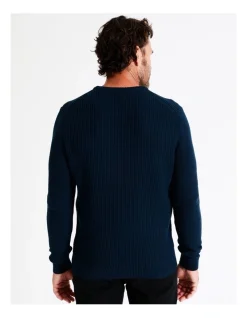 Reserve Knox Textured Crew Knit In Blue -Coats Sales Store 956986840 6 720x928