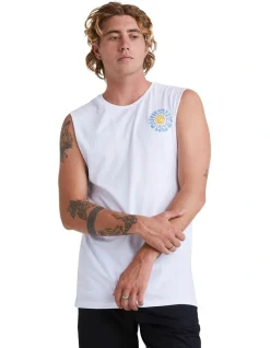 Quiksilver Moon Groove Muscle In White