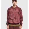 URBAN CLASSICS Tie Dyed Hoody In Red -Coats Sales Store 959633830 1 720x928
