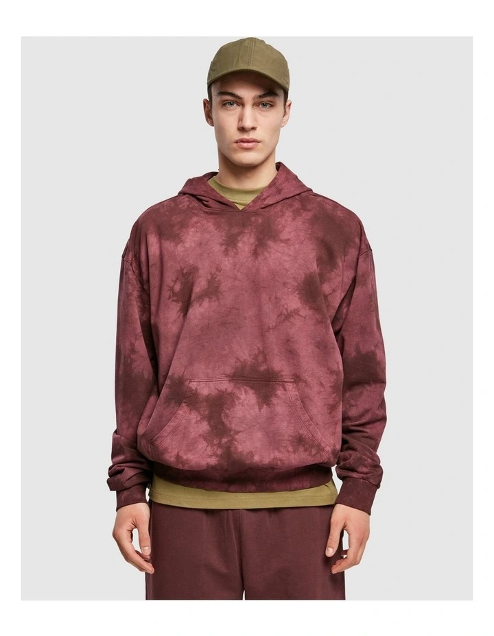 URBAN CLASSICS Tie Dyed Hoody In Red 3 URBAN CLASSICS Tie Dyed Hoody In Red