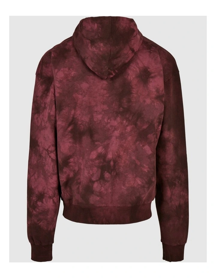 URBAN CLASSICS Tie Dyed Hoody In Red 7 URBAN CLASSICS Tie Dyed Hoody In Red - Image 5