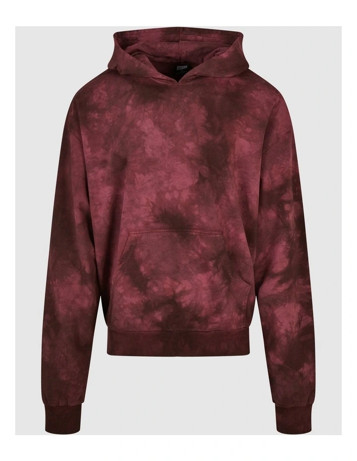 URBAN CLASSICS Tie Dyed Hoody In Red 9 URBAN CLASSICS Tie Dyed Hoody In Red - Image 7