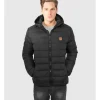 URBAN CLASSICS Hooded Bubble Jacket In Black