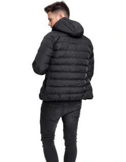 URBAN CLASSICS Hooded Bubble Jacket In Black -Coats Sales Store 959635630 7 720x928