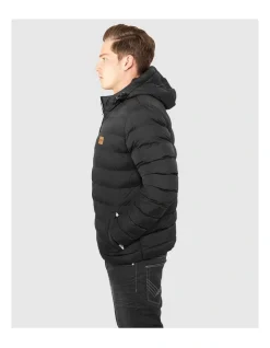 URBAN CLASSICS Hooded Bubble Jacket In Black -Coats Sales Store 959635720 3 720x928