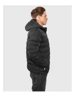 URBAN CLASSICS Hooded Bubble Jacket In Black -Coats Sales Store 959635720 4 720x928