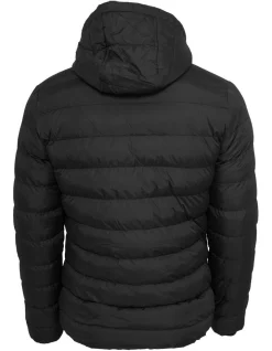 URBAN CLASSICS Hooded Bubble Jacket In Black -Coats Sales Store 959635720 6 720x928