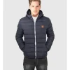 URBAN CLASSICS Hooded Bubble Jacket In Navy -Coats Sales Store 959635900 1 720x928
