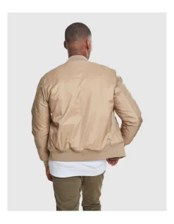 URBAN CLASSICS Tech Bomber Jacket In Beige -Coats Sales Store 959635990 3 720x928