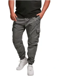 URBAN CLASSICS Cuffed Cargo Jogging Pants In Dark Shadow
