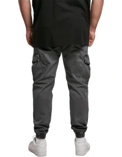 URBAN CLASSICS Washed Cargo Twill Jogging Pants In Dark Shadow -Coats Sales Store 959638960 3 720x928