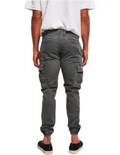 URBAN CLASSICS Washed Cargo Twill Jogging Pants In Dark Shadow -Coats Sales Store 959638960 6 720x928