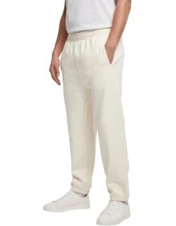 URBAN CLASSICS UC Heavyweight Sweatpants In White Sand