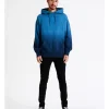 Kenji Despina Dip Dye All Gender Hooded Pullover In Blue
