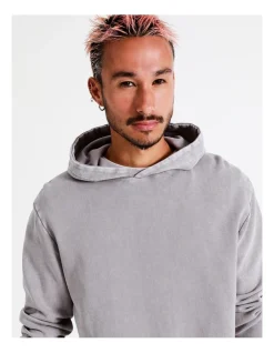 Kenji Apollo Acid Wash Scoop Hem Hooded Pullover In Purple -Coats Sales Store 960258430 3 720x928