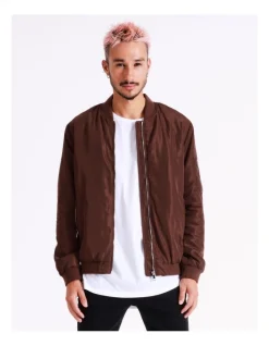 Kenji Langy Bomber Jacket In Red