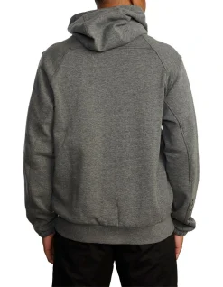 RVCA Tech Zip-Up Fleece Hoodie In Grey -Coats Sales Store 960491170 2 720x928
