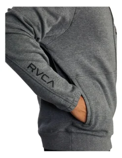 RVCA Tech Zip-Up Fleece Hoodie In Grey -Coats Sales Store 960491170 7 720x928