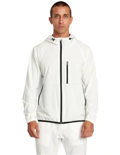RVCA Yogger Zip-Up Hooded Jacket II In White