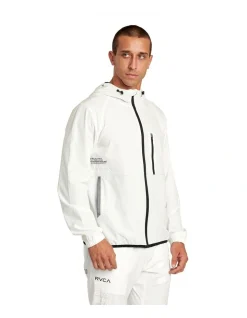 RVCA Yogger Zip-Up Hooded Jacket II In White -Coats Sales Store 960491260 3 720x928