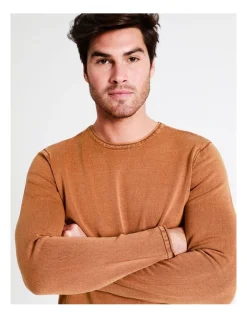 Maddox Cole Crew Pullover In Brown -Coats Sales Store 960772420 4 720x928