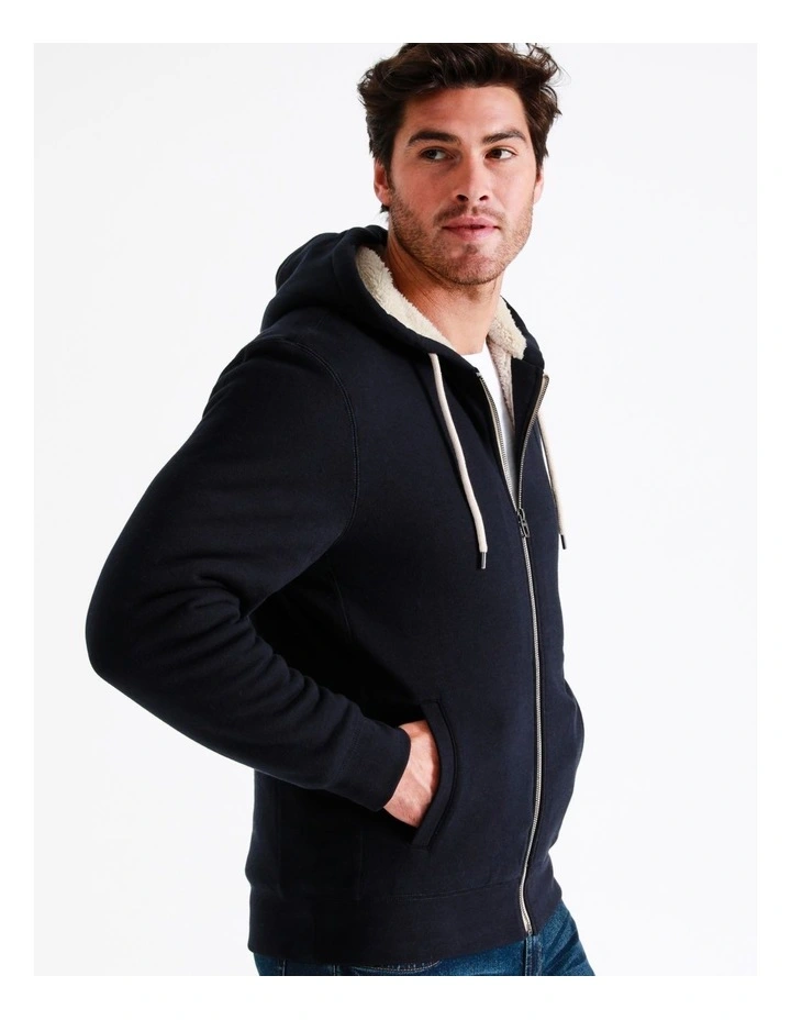 Maddox Seth Sherpa Hoodie In Blue 9 Maddox Seth Sherpa Hoodie In Blue - Image 7