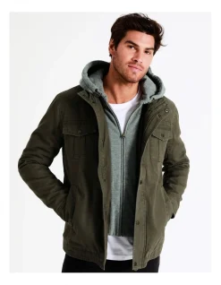 Maddox Silas Hood Jacket In Green -Coats Sales Store 960776830 3 720x928
