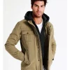 Maddox Silas Hood Jacket In Beige