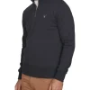 Gant Original Half Zip Cardigan In Evening Blue