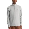 Gant Waffle Half Zip Sweat In Light Grey Melange -Coats Sales Store 961716250 1 720x928