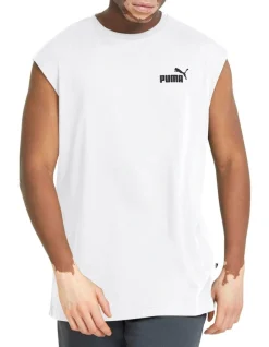 Puma Essential Sleeveless Tee In White