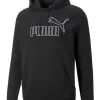 Puma Essential Elevated Hoodie Fleece In Black