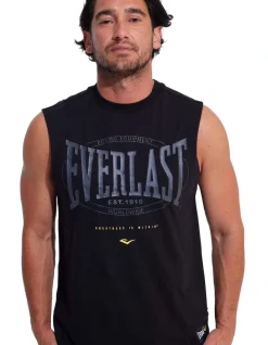 Everlast Worldwide Jersey Muscle Tee In Black