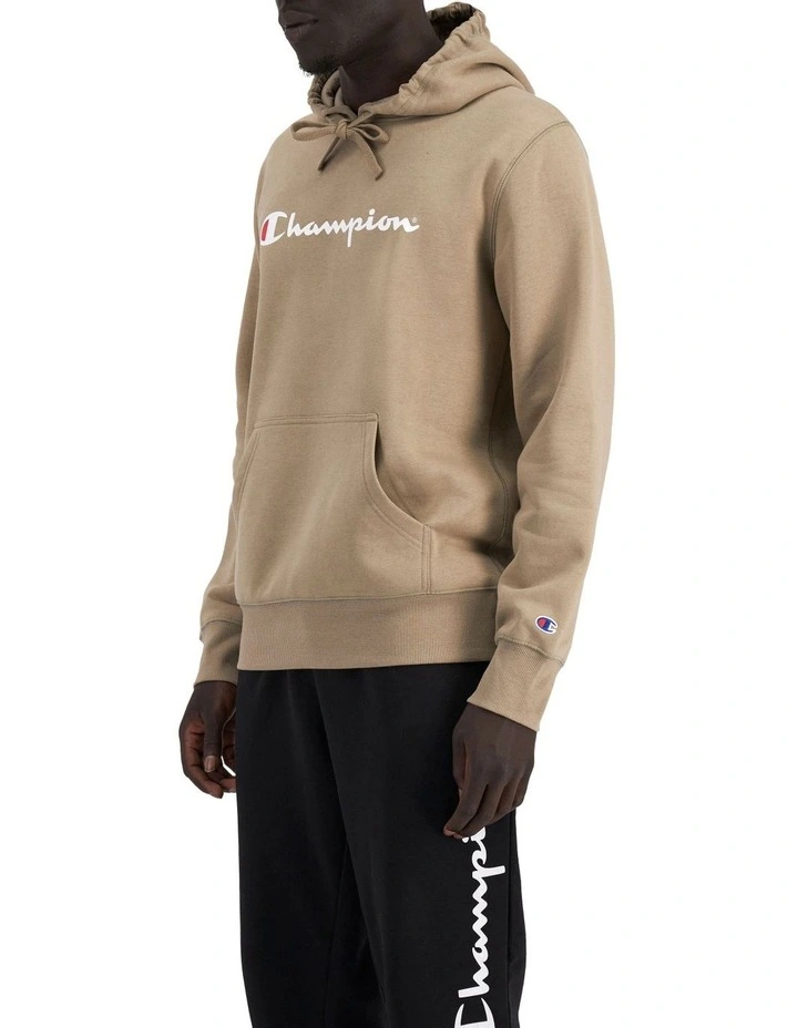 Champion Script Hoodie In Taupe Grey 4 Champion Script Hoodie In Taupe Grey - Image 2