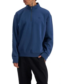 Champion Rochester Tech Quarter Zip In Blue