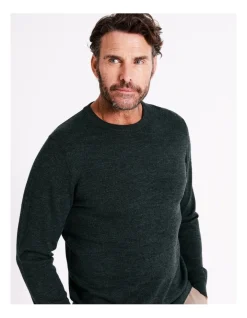 Reserve Australian Merino Crew Neck Knit In Green -Coats Sales Store 965295460 3 720x928