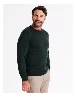 Reserve Australian Merino Crew Neck Knit In Green -Coats Sales Store 965295460 5 720x928