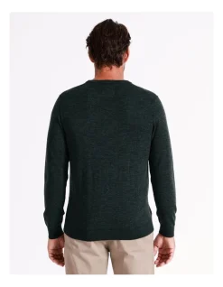 Reserve Australian Merino Crew Neck Knit In Green -Coats Sales Store 965295460 6 720x928
