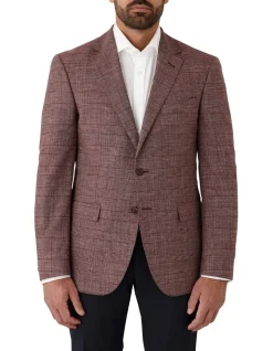 Dom Bagnato Angelo Tailored Fit Sports Jacket In Red
