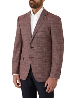 Dom Bagnato Angelo Tailored Fit Sports Jacket In Red -Coats Sales Store 965785600 3 720x928